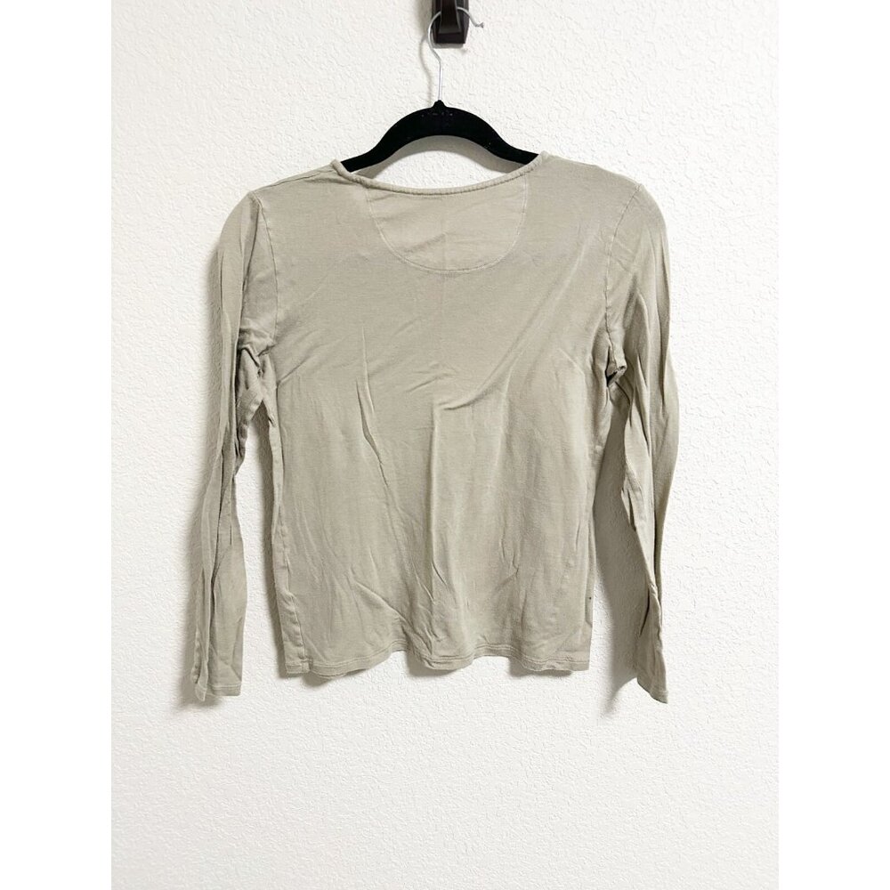 Purotatto I'm A Milk T-Shirt Long Sleeve Boat Neck Made In Italy Sand Size 42 - Picture 4 of 8